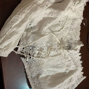 Fashion nova lacy off the shoulder crop top